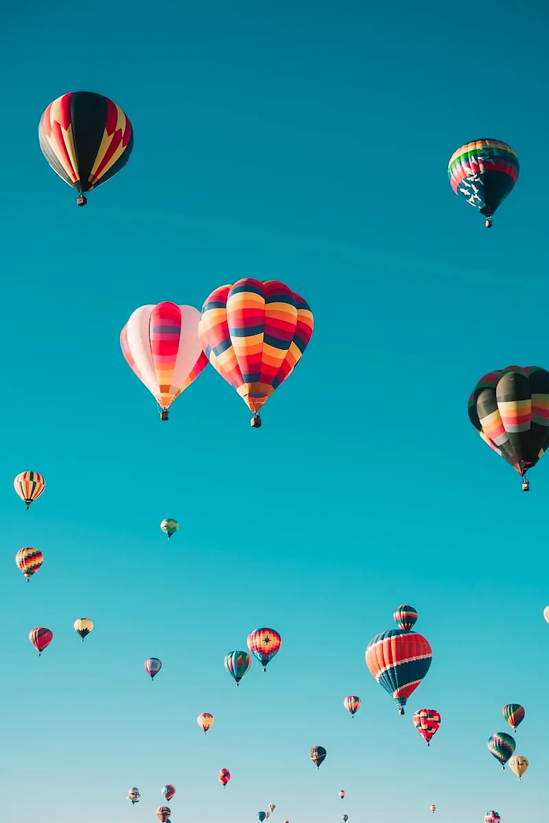 Hot air balloons at dawn